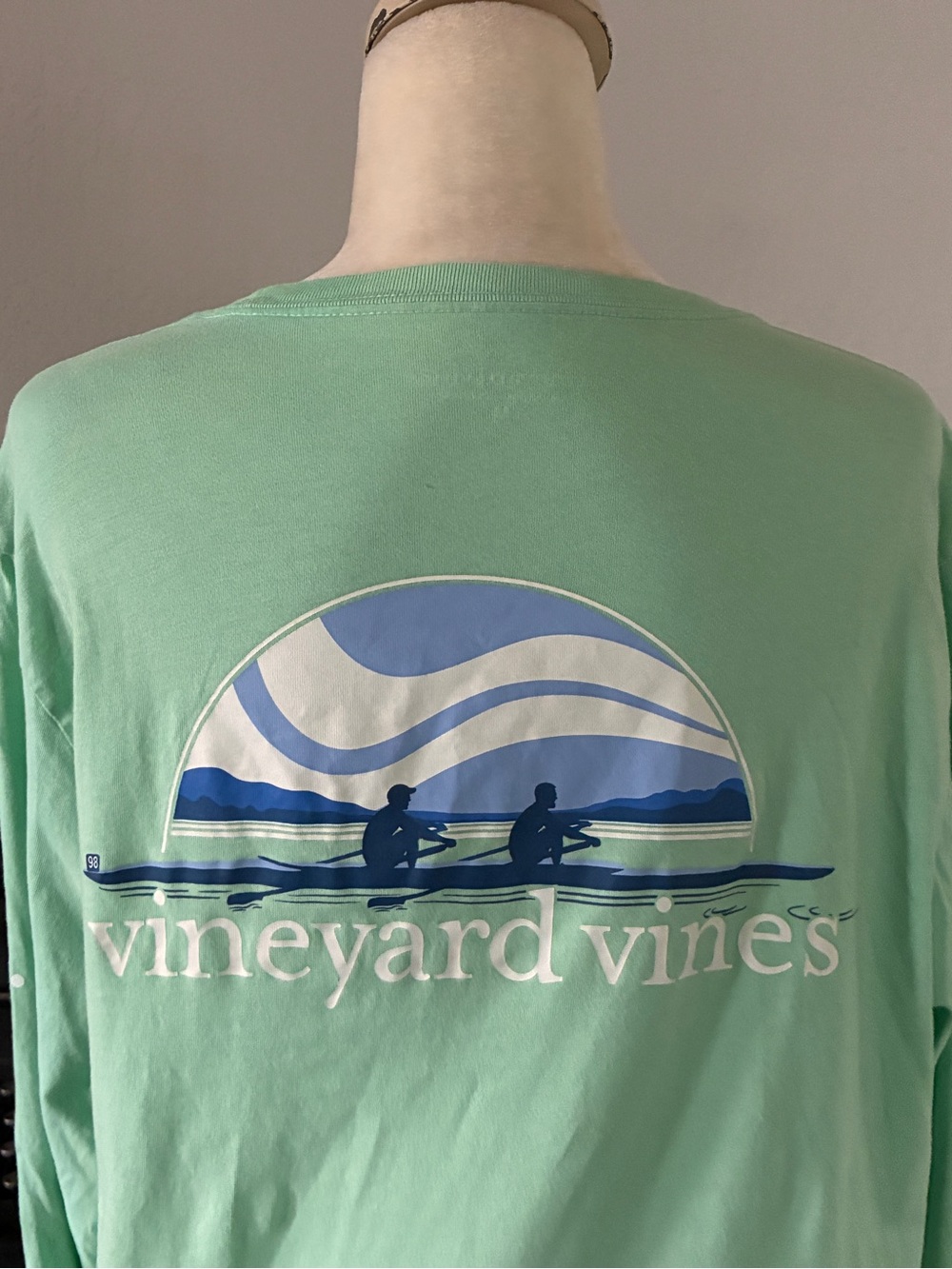 Vineyard Vines Rowing Long Sleeve Shirt in Mint Green - Size Medium